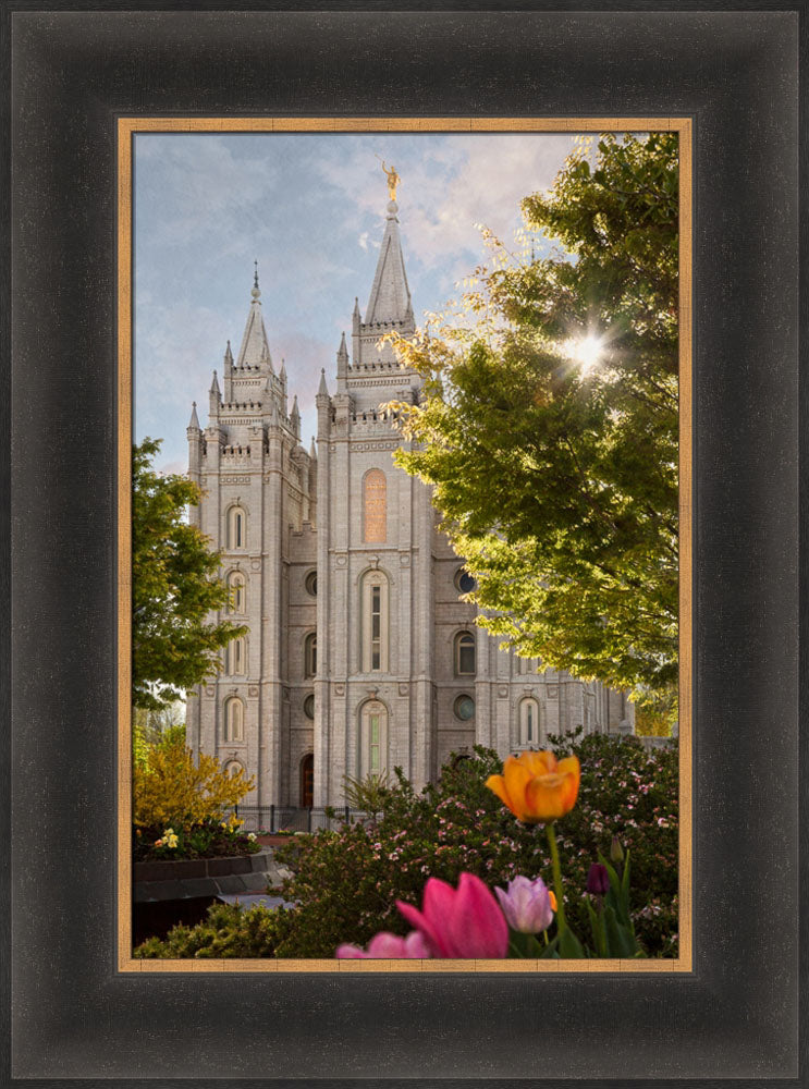 Salt Lake Temple - Springtime in Zion by Robert A Boyd