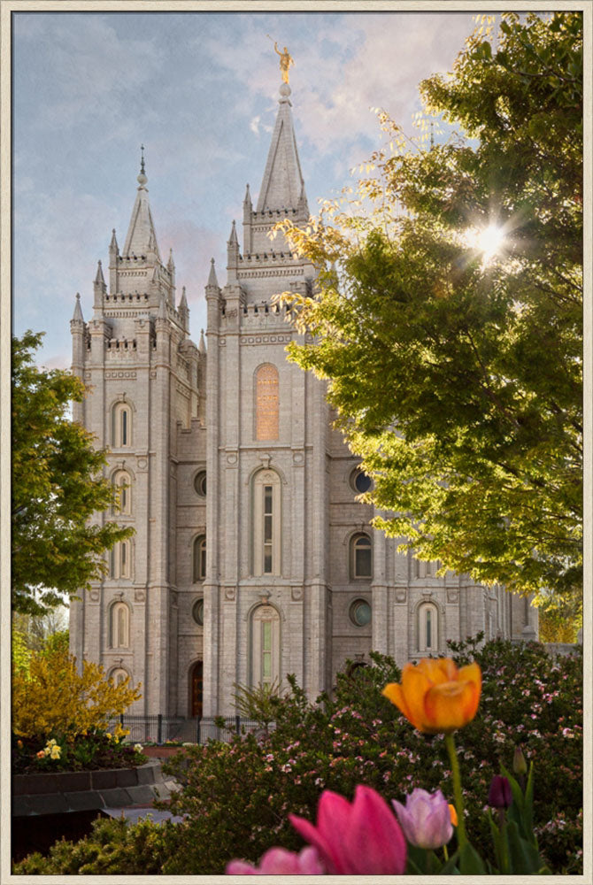 Salt Lake Temple - Springtime in Zion by Robert A Boyd