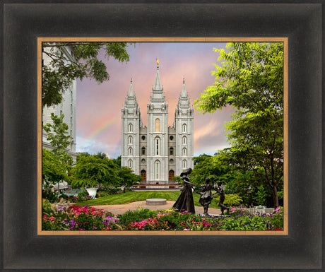 Salt Lake Temple - Spring Statue by Robert A Boyd