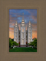 Salt Lake Temple - Orange Twilight by Robert A Boyd