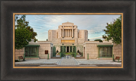 Cardston Temple - Gate Panoramic by Robert A Boyd