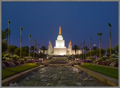 Oakland Temple - Night Stream by Robert A Boyd