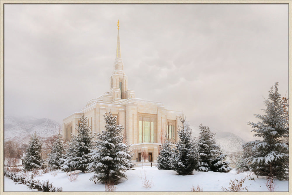 Ogden Temple - Winter Clouds by Robert A Boyd