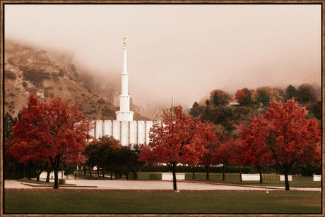 Provo Temple - Sepia by Robert A Boyd