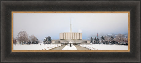 Provo Temple - Fog Panoramic by Robert A Boyd