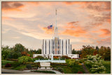 Seattle Temple - Sunset by Robert A Boyd