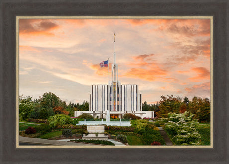 Seattle Temple - Sunset by Robert A Boyd