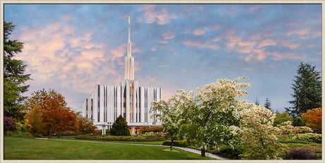 Seattle Temple - Morning by Robert A Boyd