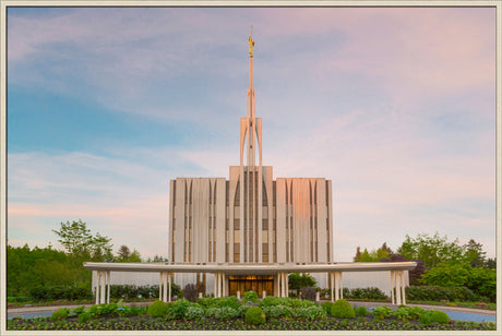 Seattle Temple - Spring Sunset by Robert A Boyd