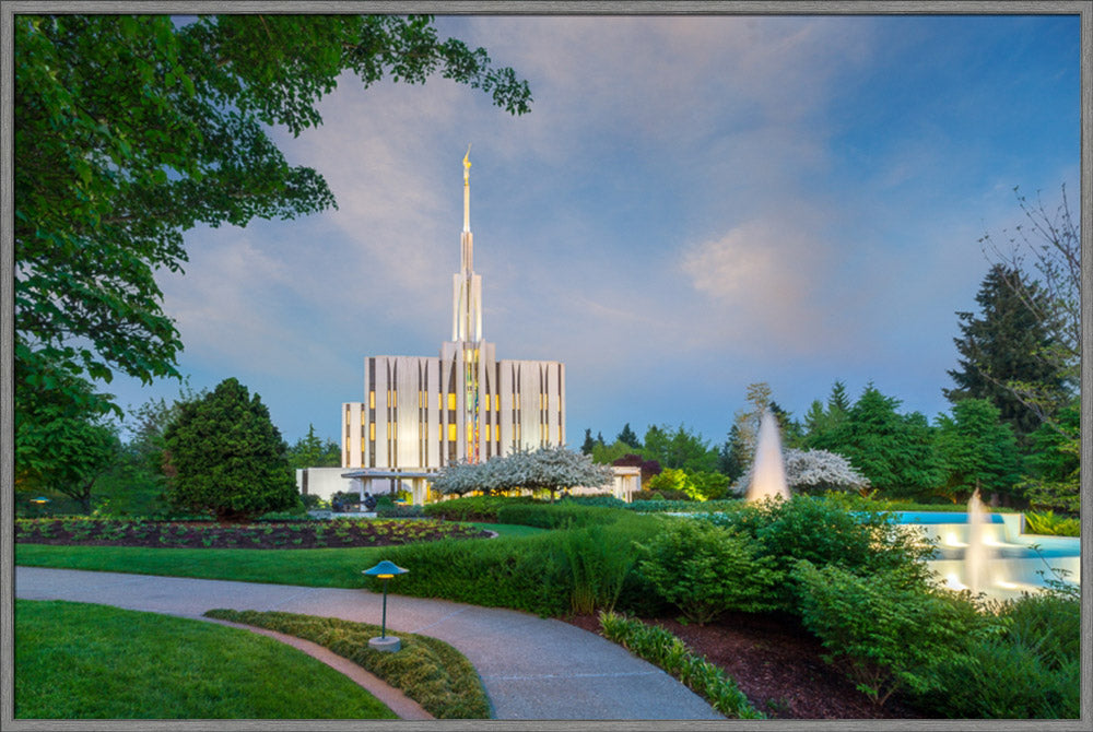 Seattle Temple - Fountains by Robert A Boyd