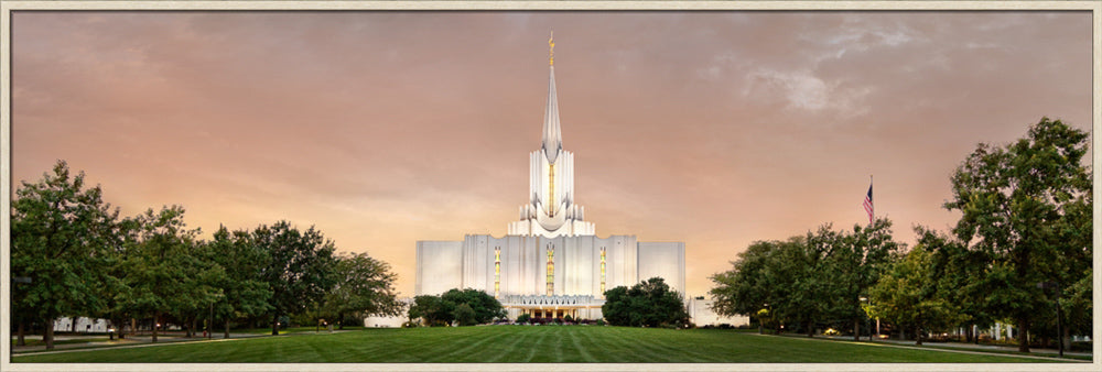 Jordan River Temple - Evening Panoramic by Robert A Boyd