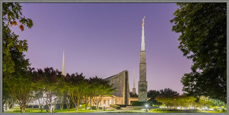 Dallas Temple - Purple Morning by Robert A Boyd