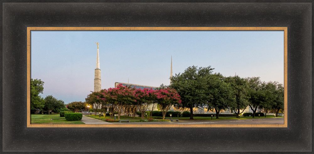 Dallas Temple - Panoramic Trees by Robert A Boyd