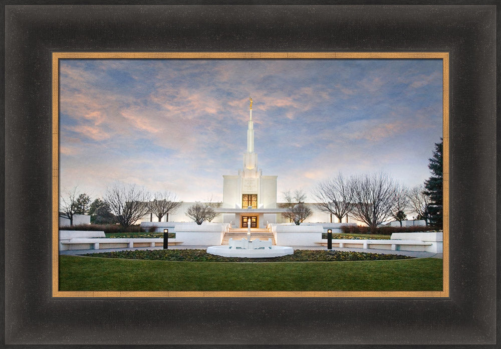 Denver Temple - Winter Sky by Robert A Boyd