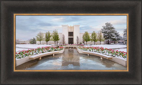 Denver Temple - Spring Snowstorm by Robert A Boyd