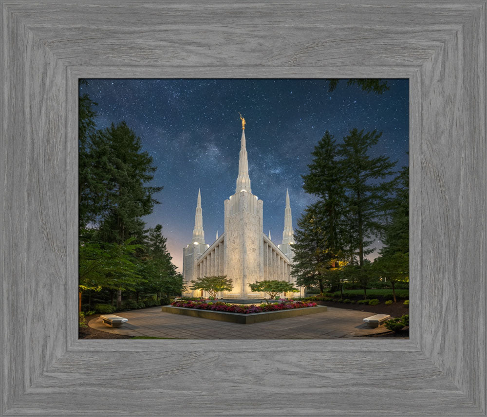 Portland Temple - Night Majesty by Robert A Boyd