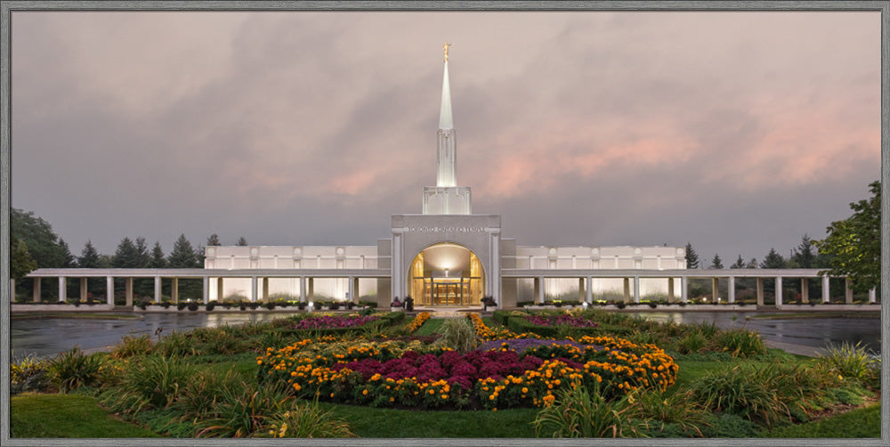 Toronto Temple - Autumn Sky by Robert A Boyd