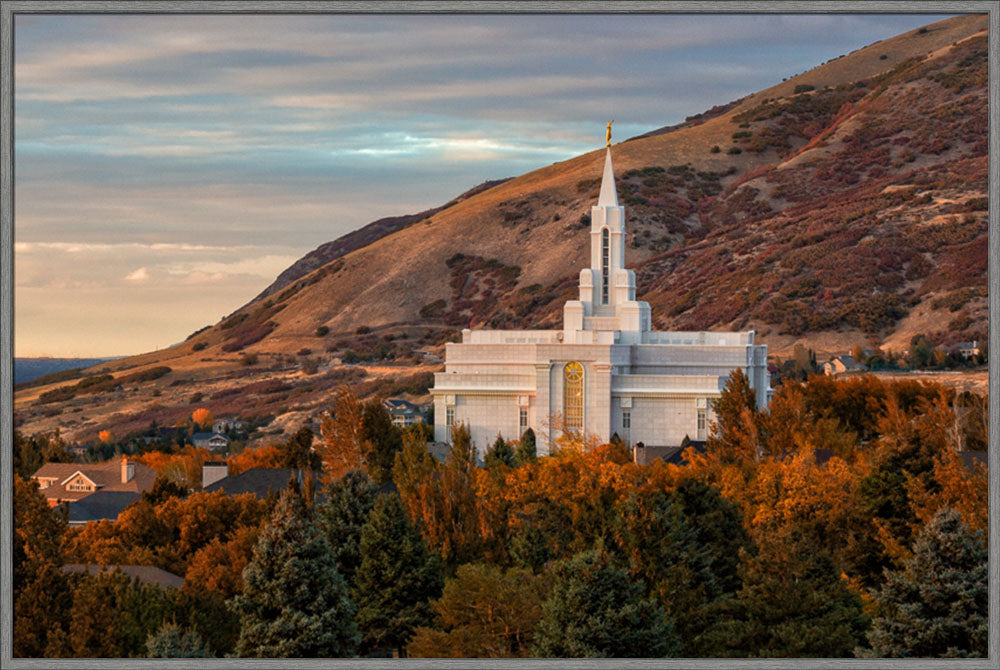 Bountiful Temple - Fall by Robert A Boyd