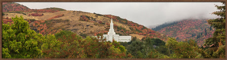 Bountiful Temple - Fall Mountains by Robert A Boyd