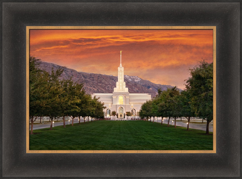 Mt Timpanogos Temple - Sunrise by Robert A Boyd