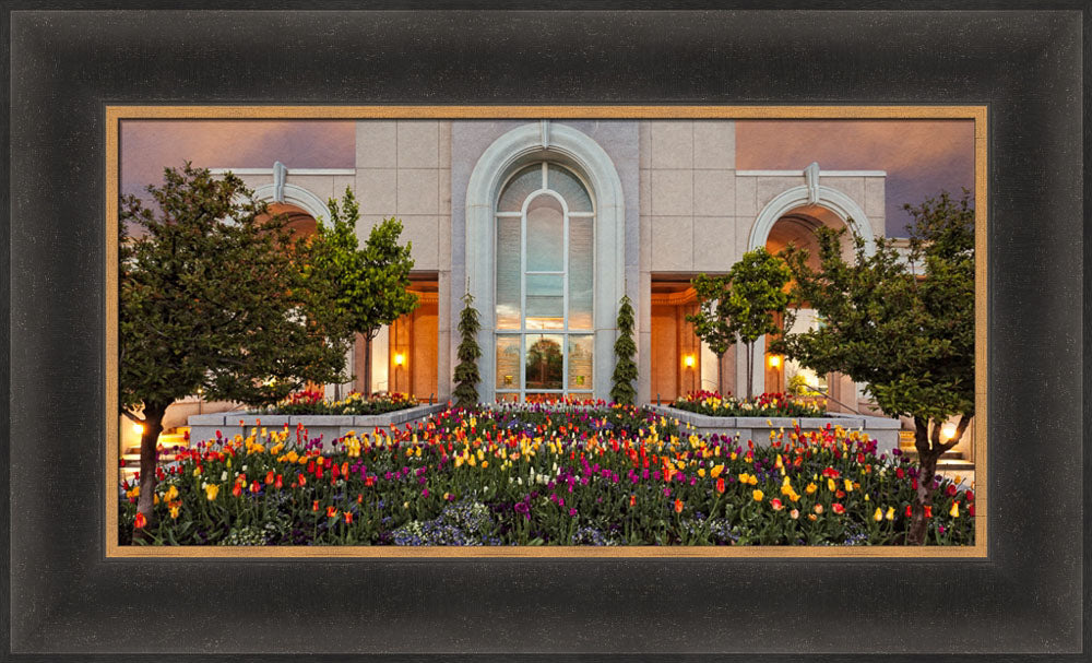 Mt Timpanogos Temple - Blooming Spring by Robert A Boyd