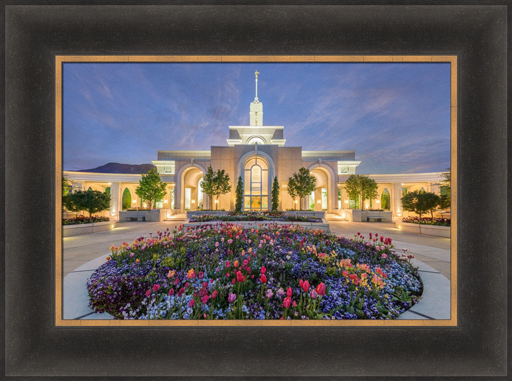 Mt Timpanogos Temple - Lavender Sky by Robert A Boyd