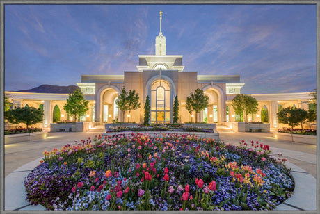 Mt Timpanogos Temple - Lavender Sky by Robert A Boyd