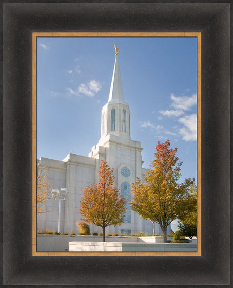 St Louis Temple - Autumn Trees by Robert A Boyd