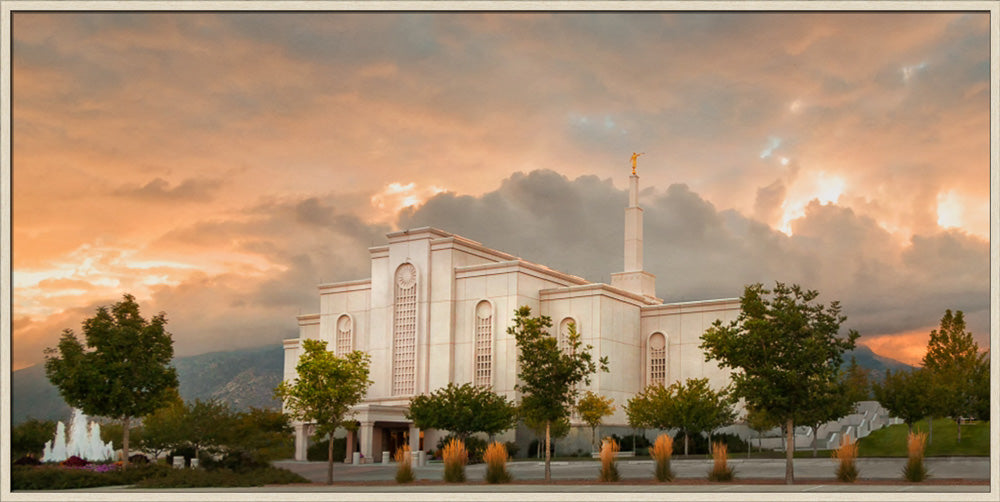 Albuquerque Temple - Fall Sky by Robert A Boyd