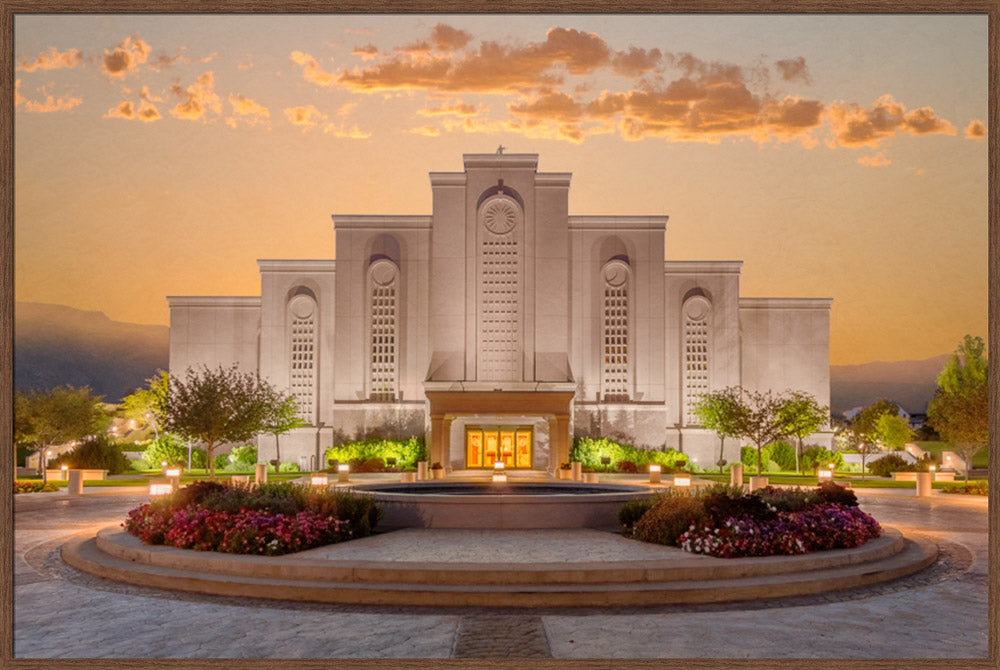 Albuquerque Temple - Amber Dawn by Robert A Boyd