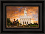 Nauvoo Temple - Sunrise with Joseph and Hyrum by Robert A Boyd - Art 13