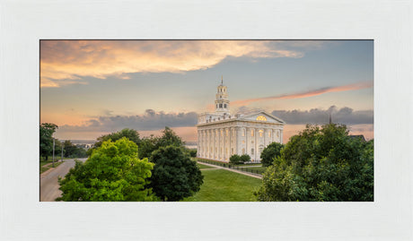 Nauvoo Illinois Temple - Looking West at Sunset by Robert A Boyd