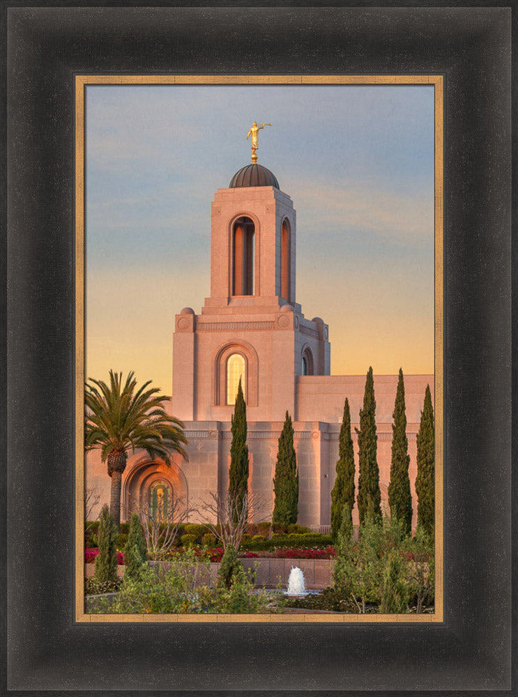 Newport Beach Temple - Sunlit Spire by Robert A Boyd