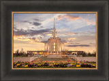 Oquirrh Mountain Temple - Golden Springtime by Robert A Boyd