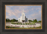 Vancouver BC Temple - Purple Flowers by Robert A Boyd