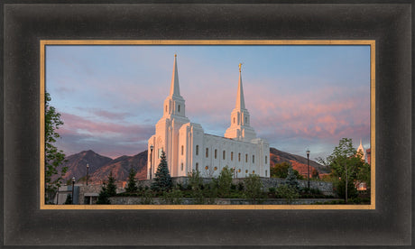 Brigham City Temple - Sunrise by Robert A Boyd