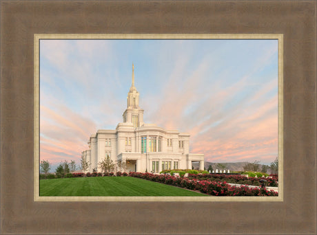 Payson Temple - Evening Glow by Robert A Boyd