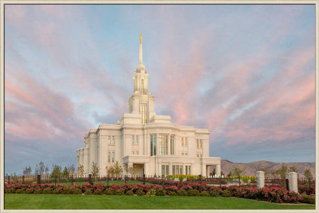 Payson Temple - Garden Flowers by Robert A Boyd