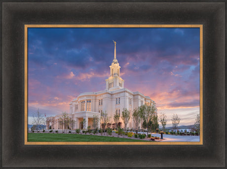 Payson Temple - Purple Sky by Robert A Boyd