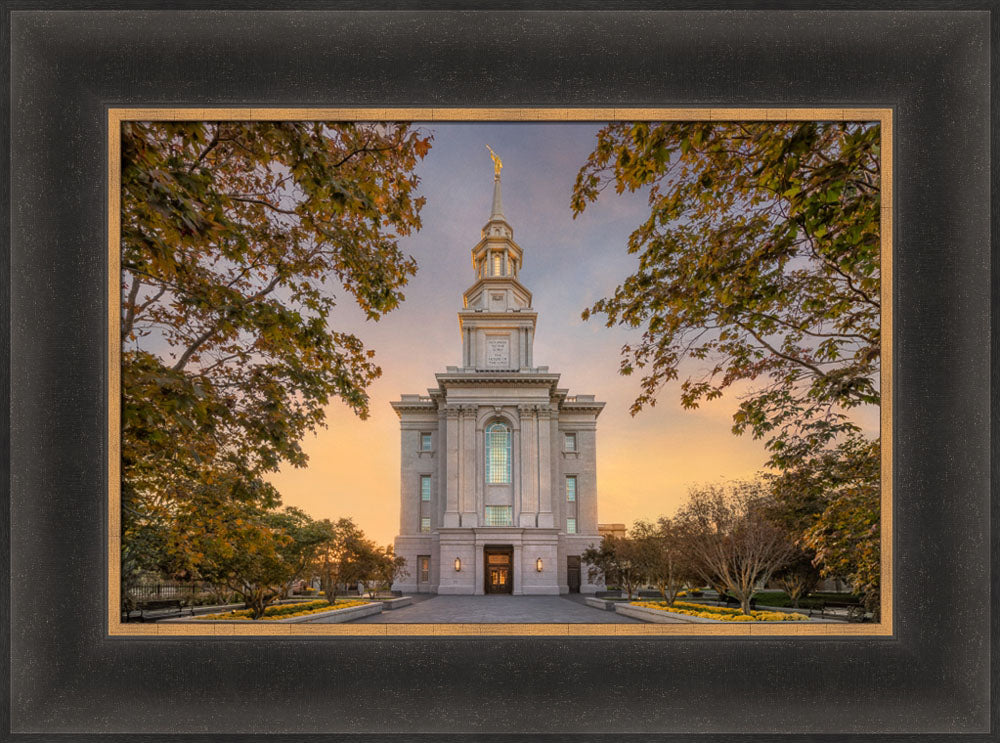 Philadelphia Temple - Through the Trees by Robert A Boyd