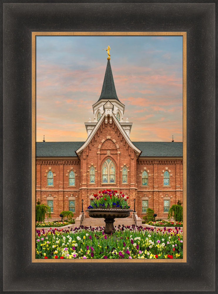 Provo City Center Temple - Garden Flowers by Robert A Boyd