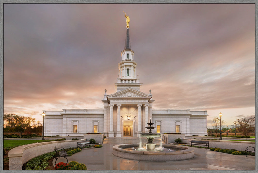 Hartford Temple - Rain Path by Robert A Boyd