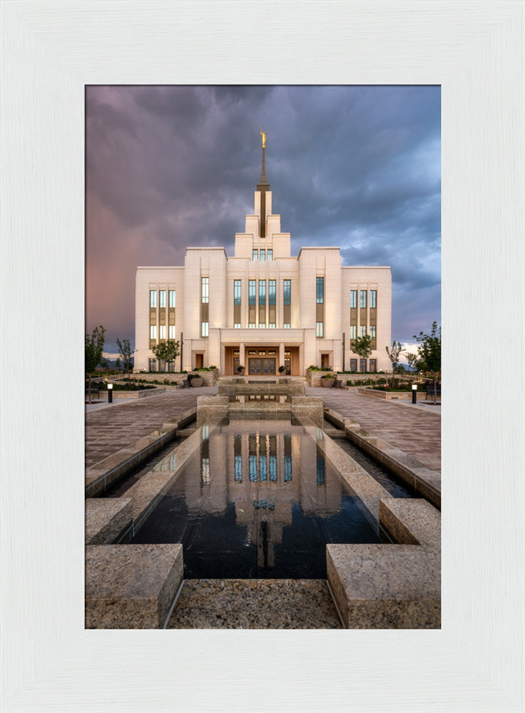 Saratoga Springs Temple - Ponder - framed giclee canvas