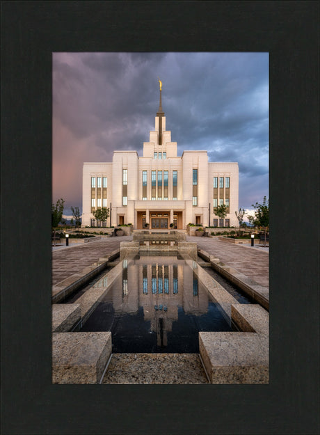 Saratoga Springs Temple - Ponder - framed giclee canvas