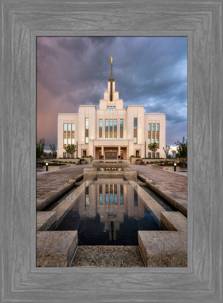 Saratoga Springs Temple - Ponder - framed giclee canvas