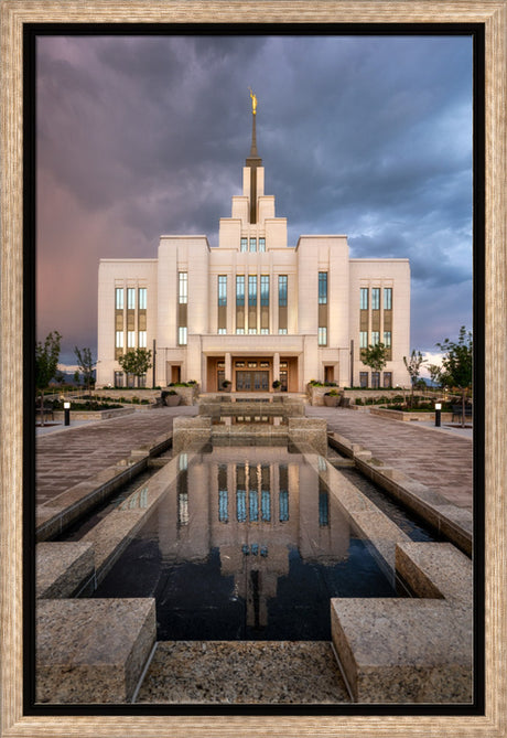 Saratoga Springs Temple - Ponder - framed giclee canvas