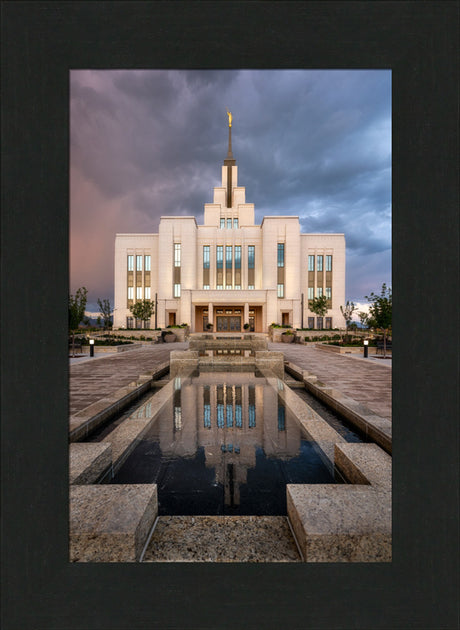 Saratoga Springs Temple - Ponder - framed giclee canvas