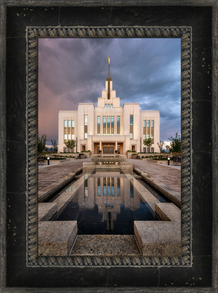 Saratoga Springs Temple - Ponder - framed giclee canvas