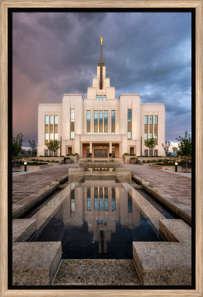 Saratoga Springs Temple - Ponder - framed giclee canvas