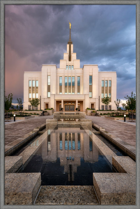 Saratoga Springs Temple - Ponder - framed giclee canvas